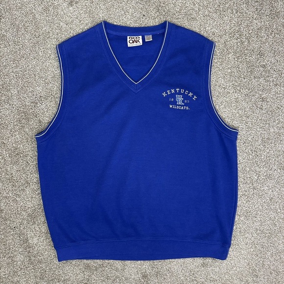 Red Oak Other - Vintage University Of Kentucky Wildcats Red Oak Men's Large Pullover Vest Blue
